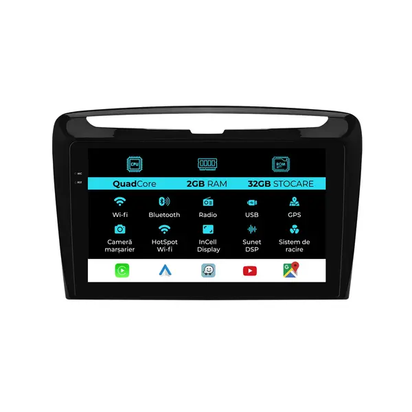 Navigatie Dedicata Lancia Ypsilon (2012-2020), 9 Inch, 2Gb Ram, 32Gb Stocare, Android Auto, Carplay