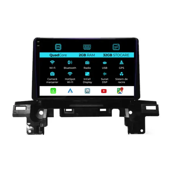 Navigatie Dedicata Mazda CX-5 (2017 - 2021), 9 Inch, 2Gb Ram, 32Gb Stocare, Android Auto, Carplay