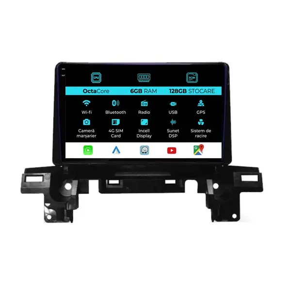 Navigatie Dedicata Mazda CX-5 (2017-2021), 9Inch, 6Gb Ram, 128Gb Stocare, Carplay