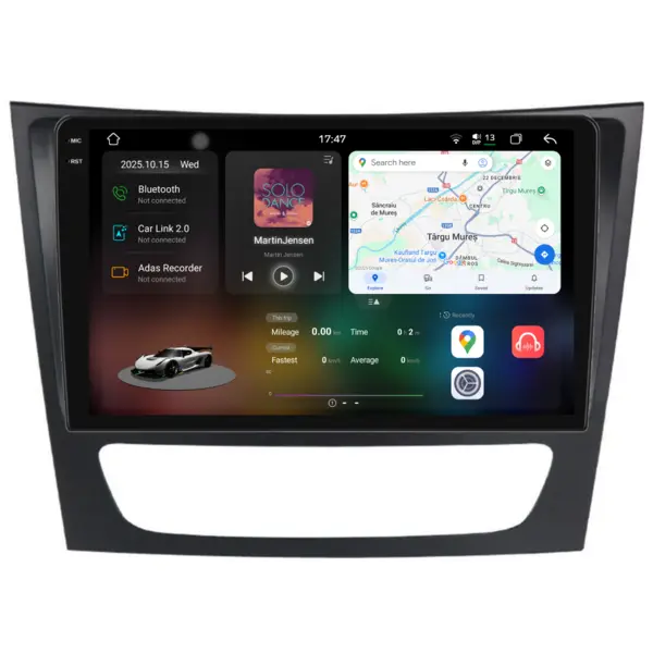 Navigatie Dedicata Mercedes E-Class W211 (2002-2010), 2K, 12Gb Ram, 256Gb Stocare, Carplay