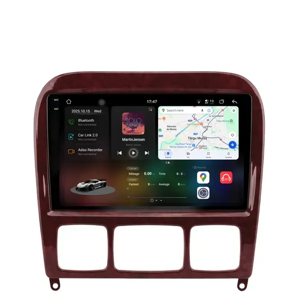 Navigatie Dedicata Mercedes S-Class W220 (1998-2005), 2K, 12Gb Ram, 256Gb Stocare, Carplay