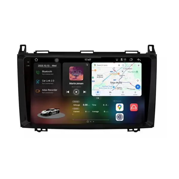 Navigatie Dedicata Mercedes Vito Sprinter Viano B200 A B Class (2005-2012), 2K, 12Gb Ram, 256Gb Stocare, Carplay