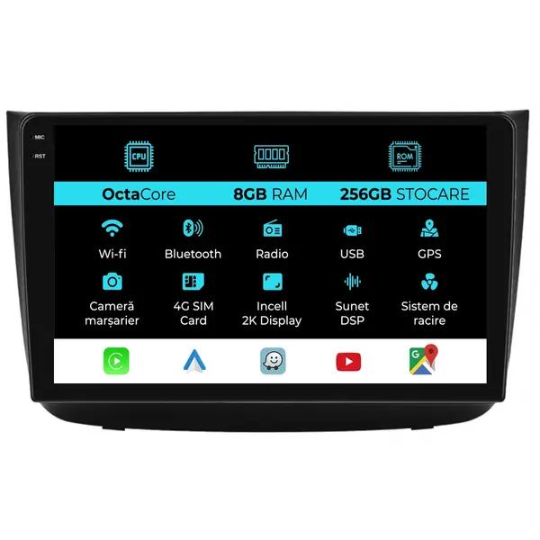 Navigatie Dedicata Mercedes Vito, Viano (2005-2015), 2K, 8Gb Ram, 256Gb Stocare, Carplay