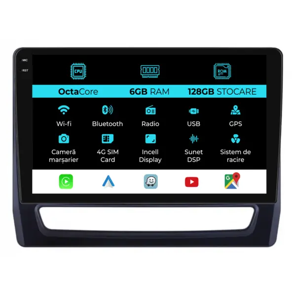 Navigatie Dedicata Mitsubishi ASX (2010 - 2019), 10 Inch, 6Gb Ram, 128Gb Stocare, Android Auto, Carplay