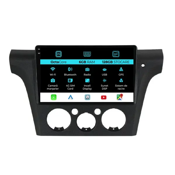 Navigatie Dedicata Mitsubishi Outlander (2001-2005), 10Inch, 6Gb Ram, 128Gb Stocare, Carplay