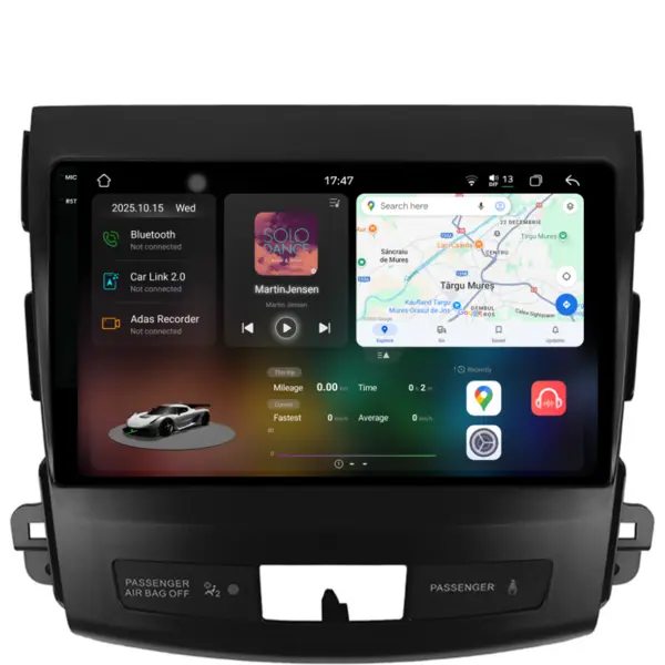Navigatie Dedicata Mitsubishi Outlander (2001 - 2005), 2K, 12Gb Ram, 256Gb Stocare, Android Auto, Carplay