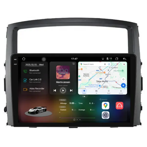 Navigatie Dedicata Mitsubishi Pajero (2006 - 2014), 2K, 12Gb Ram, 256Gb Stocare, Android Auto, Carplay