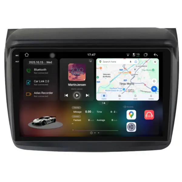Navigatie Dedicata Mitsubishi Pajero Sport (2006 - 2013), 2K, 12Gb Ram, 256Gb Stocare, Android Auto, Carplay