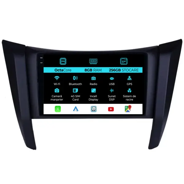 Navigatie Dedicata Nissan Navara (2015 - 2023), 9 Inch, 8Gb Ram, 256Gb Stocare, Android Auto, Carplay