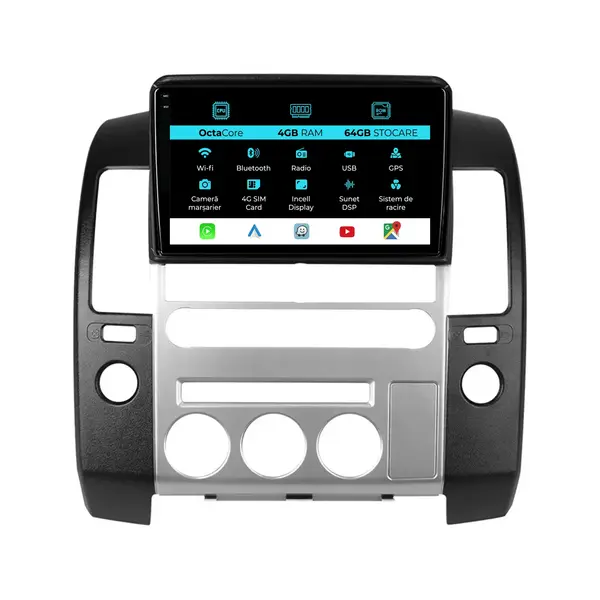 Navigatie Dedicata Nissan Navara Pathfinder (2004-2014), 9Inch, 4Gb Ram, 64Gb Stocare, Carplay