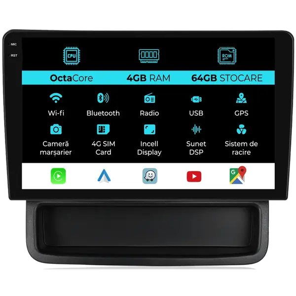 Navigatie Dedicata Nissan Primastar (2010-2014), 10Inch, 4Gb Ram, 64Gb Stocare, Carplay