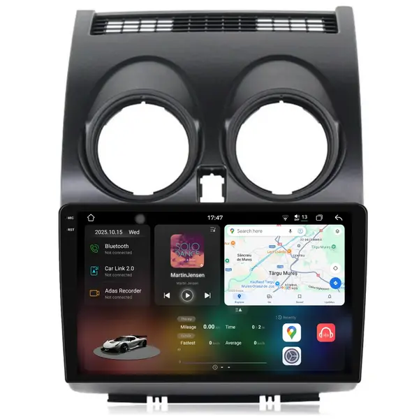 Navigatie Dedicata Nissan Qashqai J10 (2007-2013), 2K, 12Gb Ram, 256Gb Stocare, Carplay