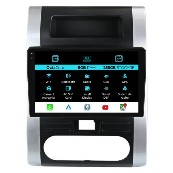 Navigatie Dedicata Nissan X-Trail T31 (2007 - 2015), 10Inch, 8Gb Ram, 256Gb Stocare, Carplay