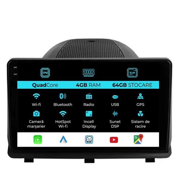 Navigatie Dedicata Opel Antara (2005 - 2015), QuadCore, 9 Inch, 4Gb Ram, 64Gb Stocare, Android Auto, Carplay