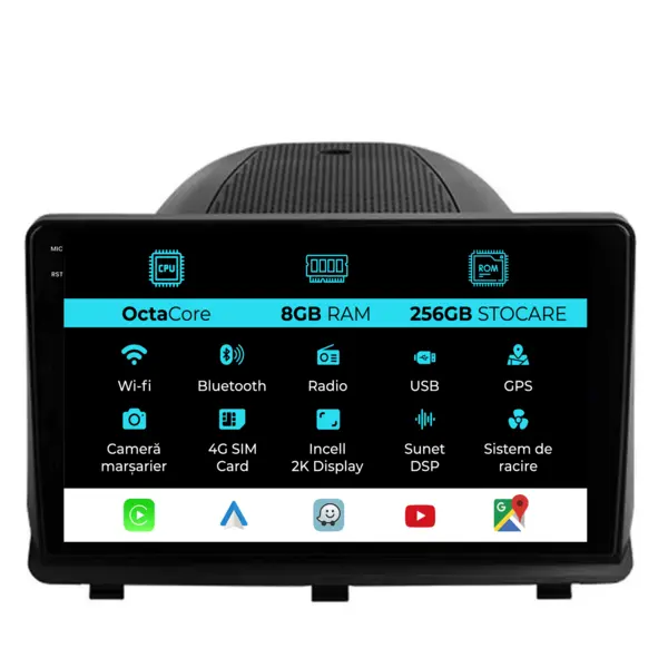 Navigatie Dedicata Opel Antara (2006-2016), 2K, 8Gb Ram, 256Gb Stocare, Carplay
