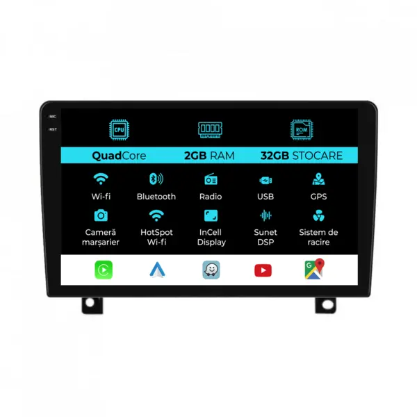 Navigatie Dedicata Opel Astra H (2004 - 2009), 10 Inch, 2Gb Ram, 32Gb Stocare, Android Auto, Carplay