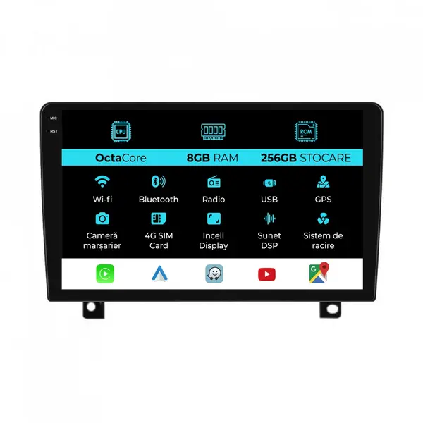 Navigatie Dedicata Opel Astra H (2004-2009), 9Inch, 8Gb Ram, 256Gb Stocare, Carplay