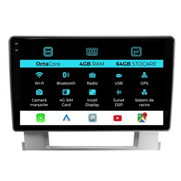 Navigatie Dedicata Opel Astra J (2009 - 2015), 9 Inch, 4Gb Ram, 64Gb Stocare, Android Auto, Carplay