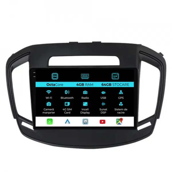 Navigatie Dedicata Opel Insignia (2008 - 2013), 9 Inch, 4Gb Ram, 64Gb Stocare, Android Auto, Carplay