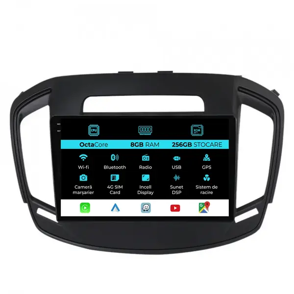 Navigatie Dedicata Opel Insignia (2008 - 2013), 9 Inch, 8Gb Ram, 256Gb Stocare, Android Auto, Carplay
