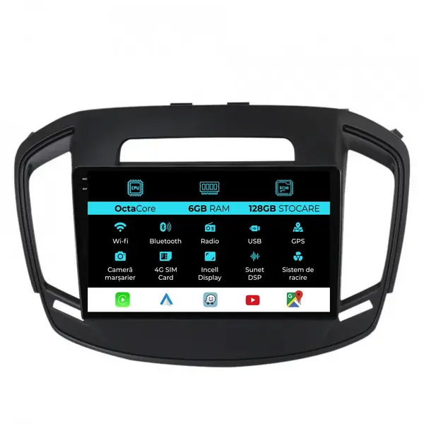 Navigatie Dedicata Opel Insignia (2013-2017), 9Inch, 6Gb Ram, 128Gb Stocare, Carplay