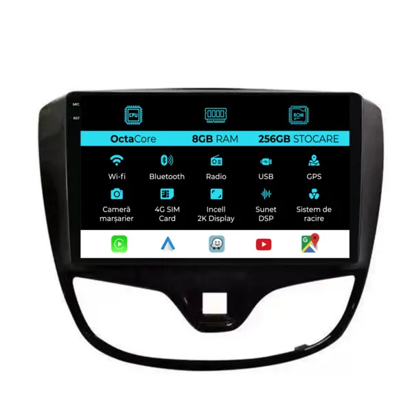 Navigatie Dedicata Opel Karl (2015-2019), 2K, 8Gb Ram, 256Gb Stocare, Carplay