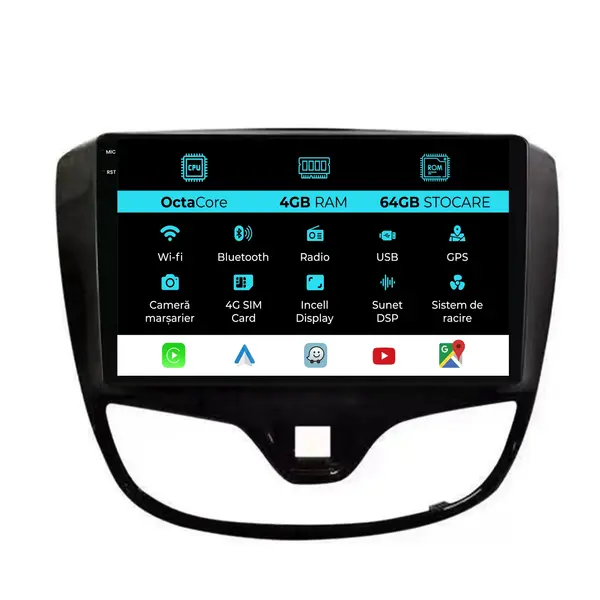 Navigatie Dedicata Opel Karl (2015 - 2019), 9 Inch, 4Gb Ram, 64Gb Stocare, Android Auto, Carplay