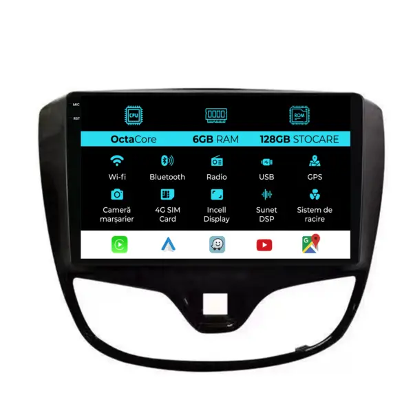 Navigatie Dedicata Opel Karl (2015 - 2019), 9 Inch, 6Gb Ram, 128Gb Stocare, Android Auto, Carplay