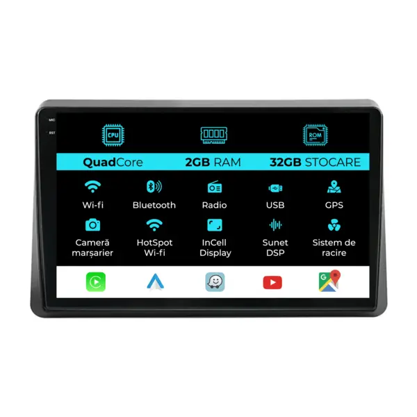 Navigatie Dedicata Opel Movano (2020-2024), 10Inch, 2Gb Ram, 32Gb Stocare, Carplay
