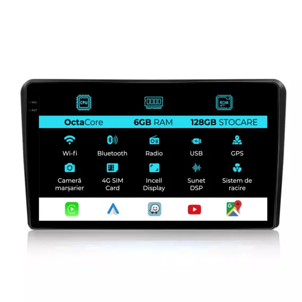 Navigatie Dedicata Renault Arkana (2019-2023), 10Inch, 6Gb Ram, 128Gb Stocare, Carplay