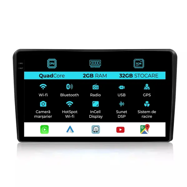 Navigatie Dedicata Renault Express (2021 - 2025), 9 Inch, 2Gb Ram, 32Gb Stocare, Android Auto, Carplay