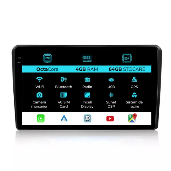 Navigatie Dedicata Renault Express (2021 - 2025), 9 Inch, 4Gb Ram, 64Gb Stocare, Android Auto, Carplay