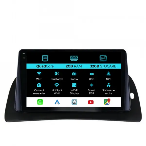 Navigatie Dedicata Renault Kangoo (2015-2020), 9 Inch, 2Gb Ram, 32Gb Stocare, Android Auto, Carplay