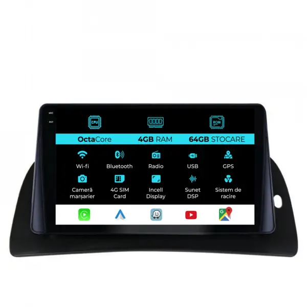 Navigatie Dedicata Renault Kangoo (2015-2020), 9 Inch, 4Gb Ram, 64Gb Stocare, Android Auto, Carplay