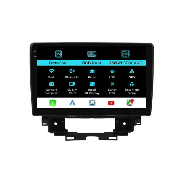 Navigatie Dedicata Renault Kangoo (2022-2025), 2K, 8Gb Ram, 256Gb Stocare, Carplay