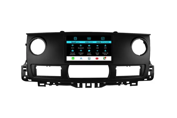 Navigatie Dedicata Renault Master (2004-2010),QuadCore, 10Inch, 4Gb Ram, 64Gb Stocare, Carplay