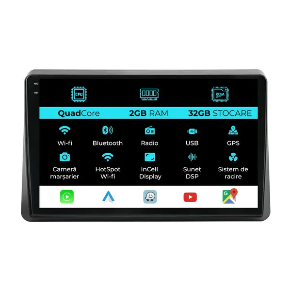 Navigatie Dedicata Renault Master (2010 - 2021), 10 Inch, 2Gb Ram, 32Gb Stocare, Android Auto, Carplay