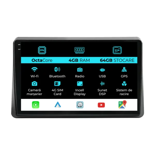 Navigatie Dedicata Renault Master (2019-2024), 10Inch, 4Gb Ram, 64Gb Stocare, Carplay