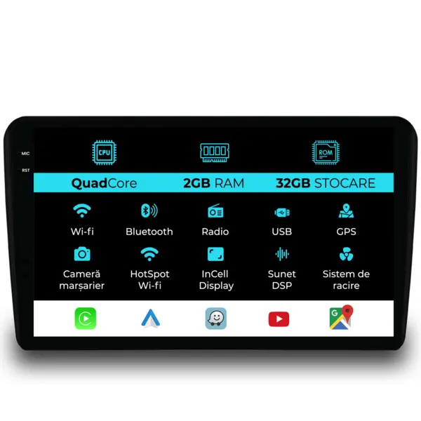 Navigatie Dedicata Renault Trafic (2004-2014), 10Inch, 2Gb Ram, 32Gb Stocare, Carplay