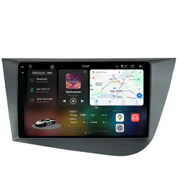 Navigatie Dedicata Seat Leon Mk2 (2005-2012), 2K, 12Gb Ram, 256Gb Stocare, Carplay