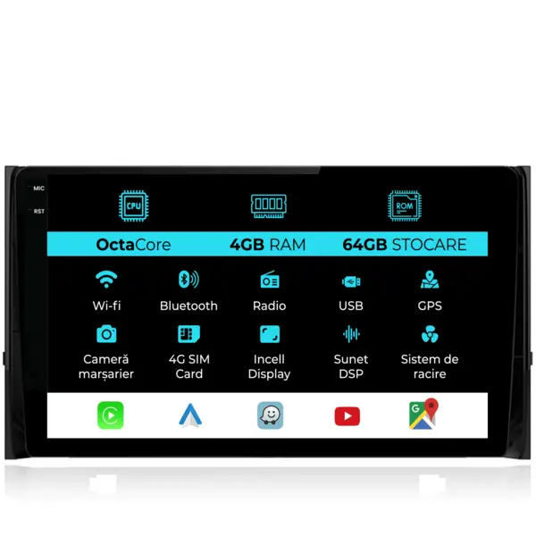Navigatie Dedicata Skoda Kodiaq (2016 - 2024), 10 Inch, 4Gb Ram, 64Gb Stocare, Android Auto, Carplay