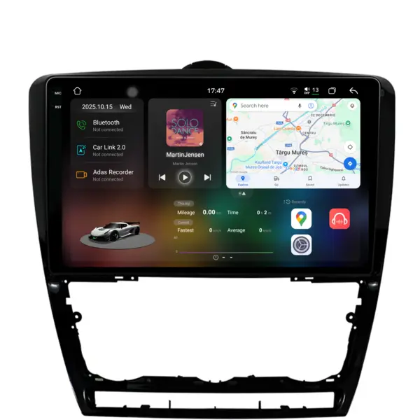 Navigatie Dedicata Skoda Octavia 2 (2004-2013), 2K, 12Gb Ram, 256Gb Stocare, Carplay