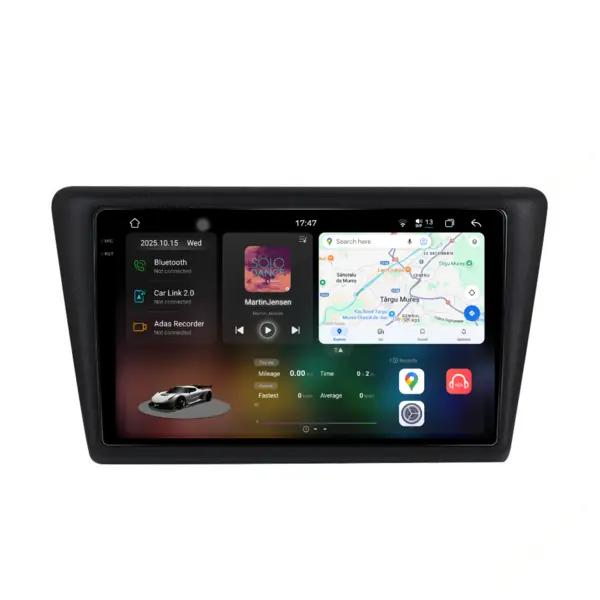 Navigatie Dedicata Skoda Rapid (2013 - 2018), 2K, 12Gb Ram, 256Gb Stocare, Android Auto, Carplay