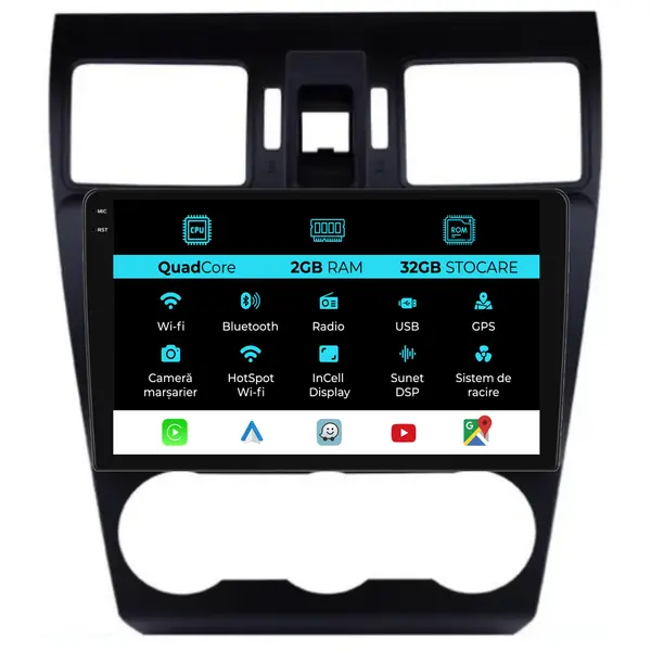 Navigatie Dedicata Subaru Forester (2012-2018), 9Inch, 2Gb Ram, 32Gb Stocare, Carplay