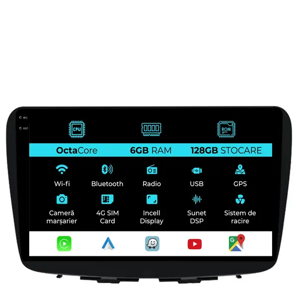 Navigatie Dedicata Suzuki Balneo (2015 - 2025), 9 Inch, 6Gb Ram, 128Gb Stocare, Android Auto, Carplay