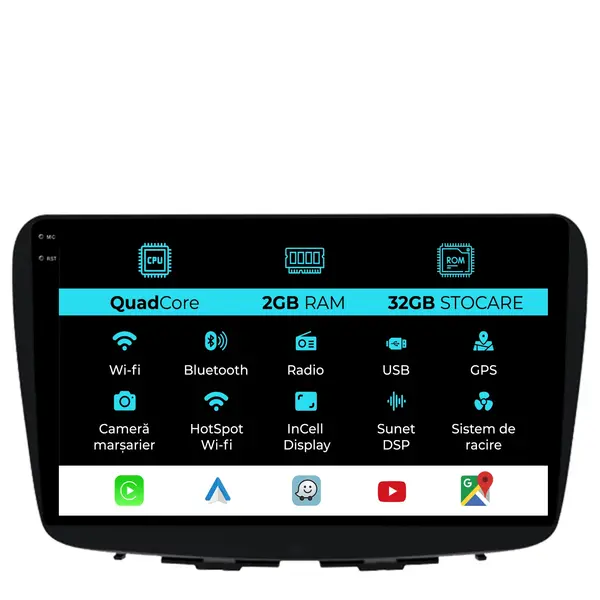 Navigatie Dedicata Suzuki Balneo (2015-2025), 9Inch, 2Gb Ram, 32Gb Stocare, Carplay