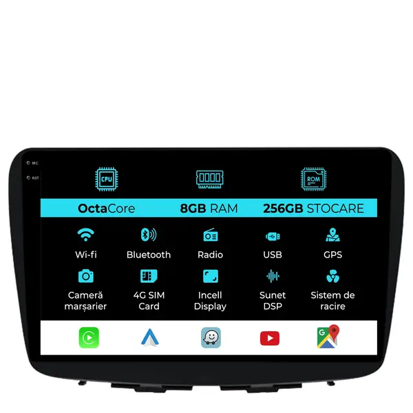 Navigatie Dedicata Suzuki Balneo (2015-2025), 9Inch, 8Gb Ram, 256Gb Stocare, Carplay