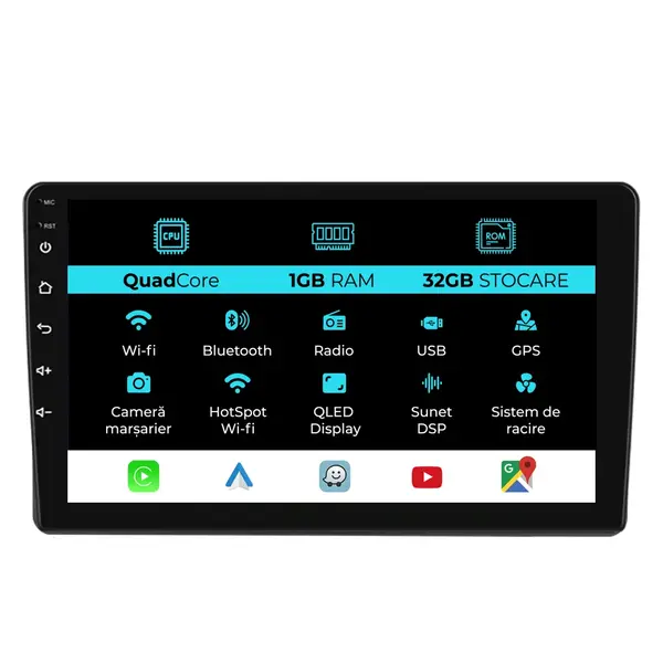 Navigatie Dedicata Toyota Auris (2006 - 2012), 10Inch, 1Gb Ram, 32Gb Stocare, Carplay