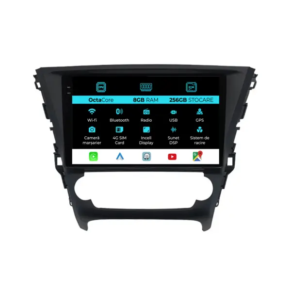 Navigatie Dedicata Toyota Avensis (2015-2018), 9 Inch, 8Gb Ram, 256Gb stocare, Carplay
