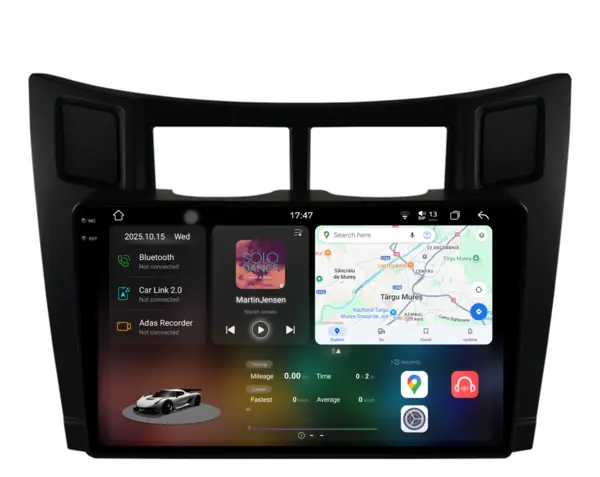 Navigatie Dedicata Toyota Yaris (2005-2011), 2K, 12Gb Ram, 256Gb Stocare, Carplay